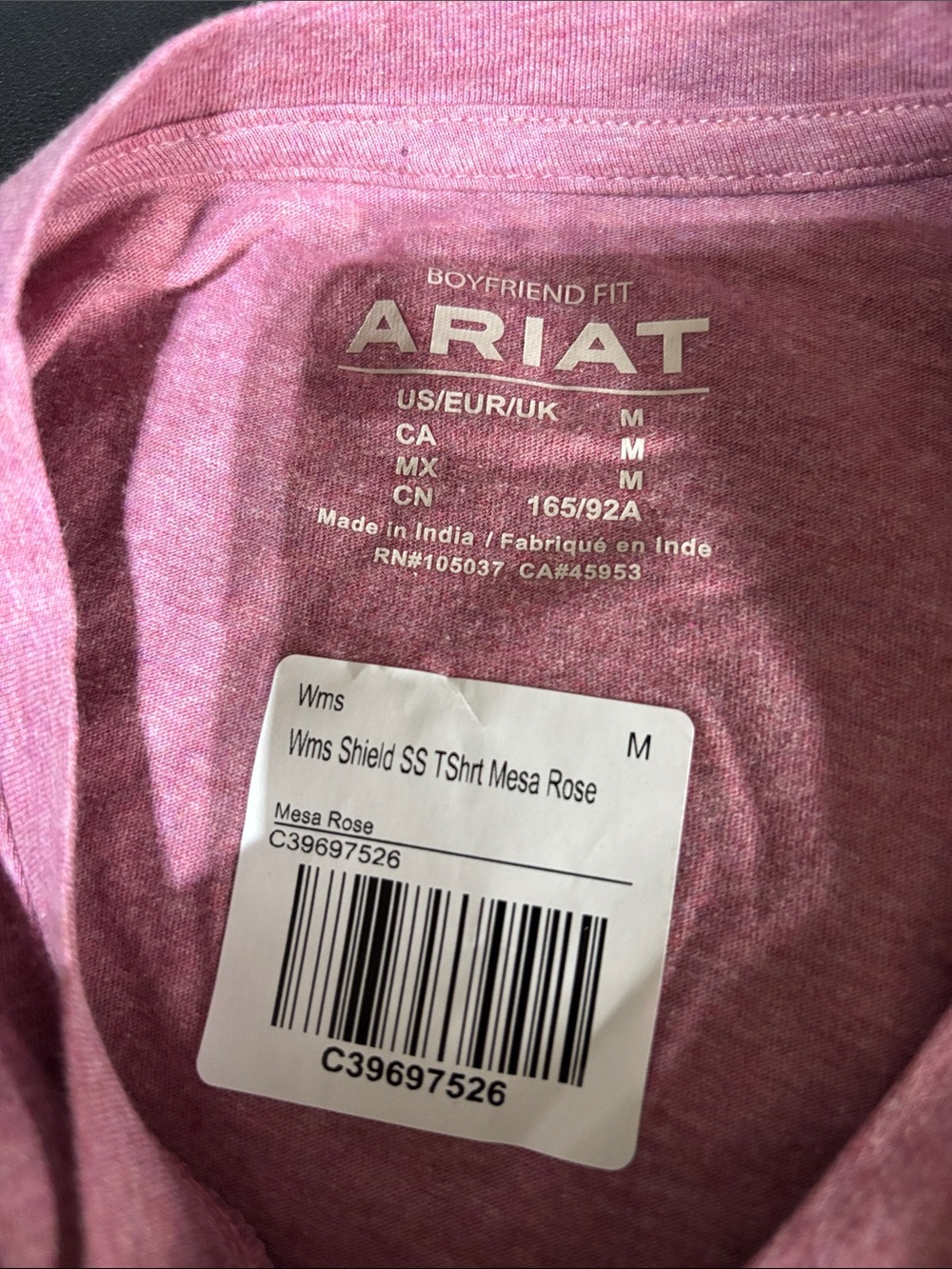 Ariat Shield Mesa Heather Aztec print Logo front,relaxed fit crewneck,Western - Picture 8 of 8